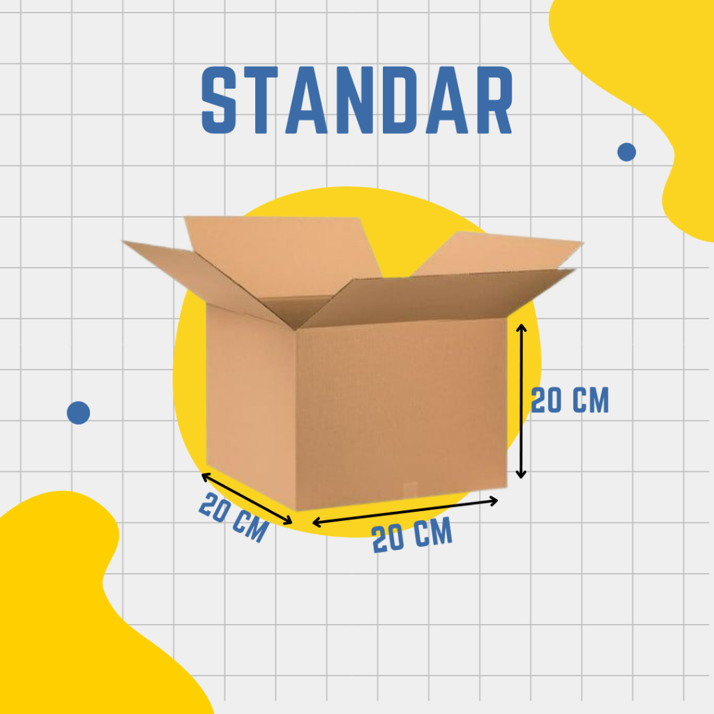 

Kardus / Box Packing Standar Polos Ukuran 20cm x 20cm x 20cm