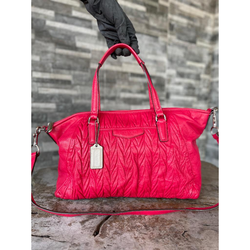 Tas Tote Wanita Original 100% - Coach Nolita Satchel Red