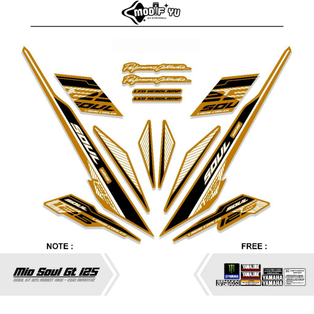 STRIPING MIO SOUL GT 125 MOTIF 57 / STIKER MIO SOUL GT 125 / VARIASI SOUL GT 125 / MODIFYU STIKER VA