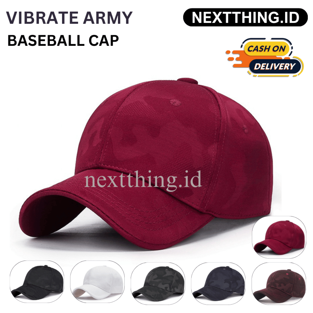 NEXTTHING.ID - NEW VIBRATE ARMY topi pria topi wanita topi baseball topi trendy