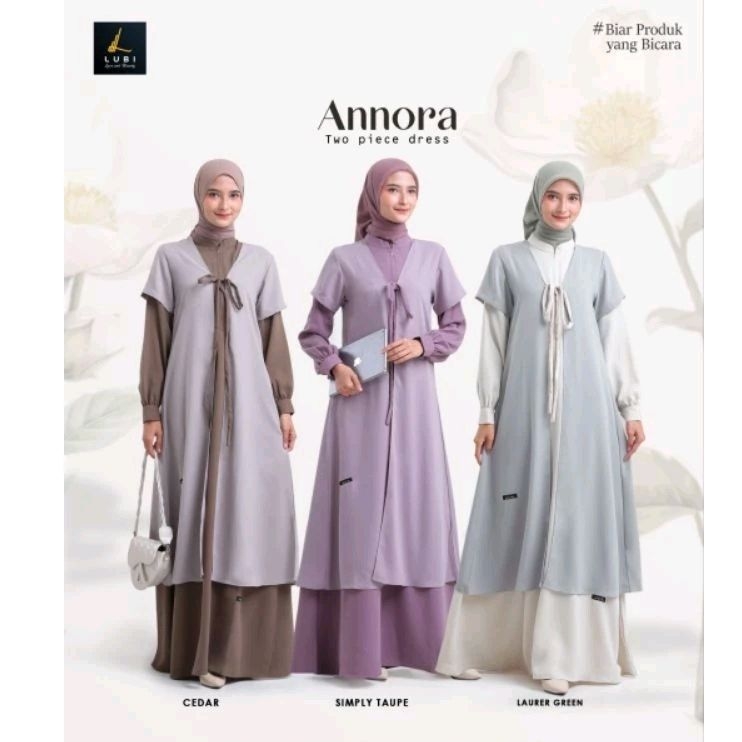 ANNORA DRESS BY LUBI/ANNORA DRESS/DRESS MUSLIMAH/DRESS KONDANGAN/DRESS PESTA