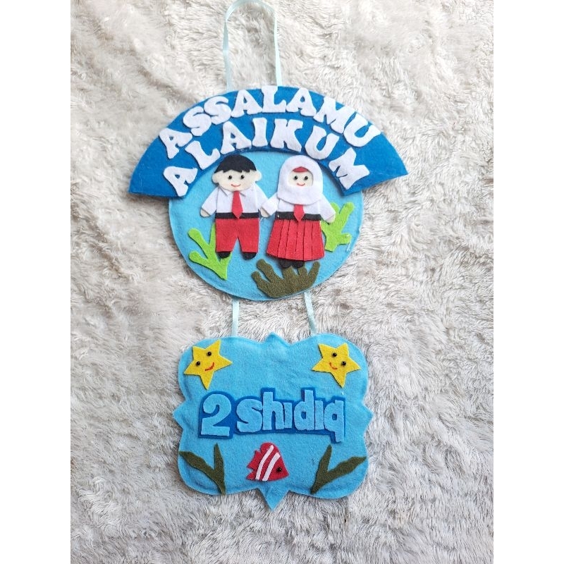 hiasan pintu assalamualaikum/hiasan kelas assalamualaikum