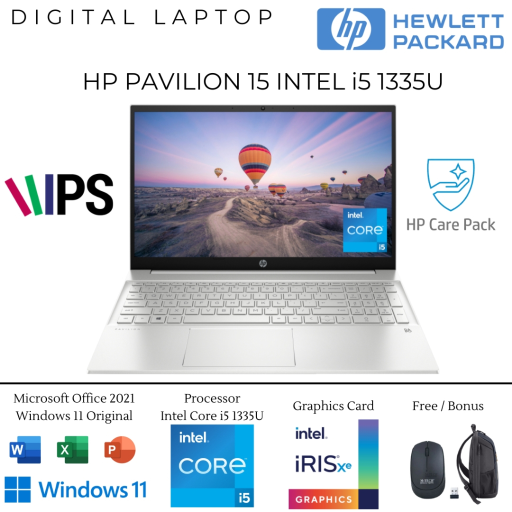 Laptop HP Pavilion 15 Intel Core i5 1335U RAM 16GB SSD 512GB Full HD IPS Touchscreen Windows 11