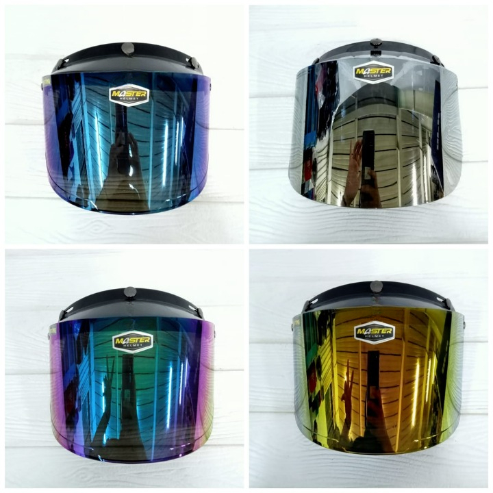 KACA BOGO DATAR KACA FLAT SILVER/PELANGI/SMOKE/CLEAR KACA BOGO FLAT INJAK/NVR/OSBE COATING KACA HELM