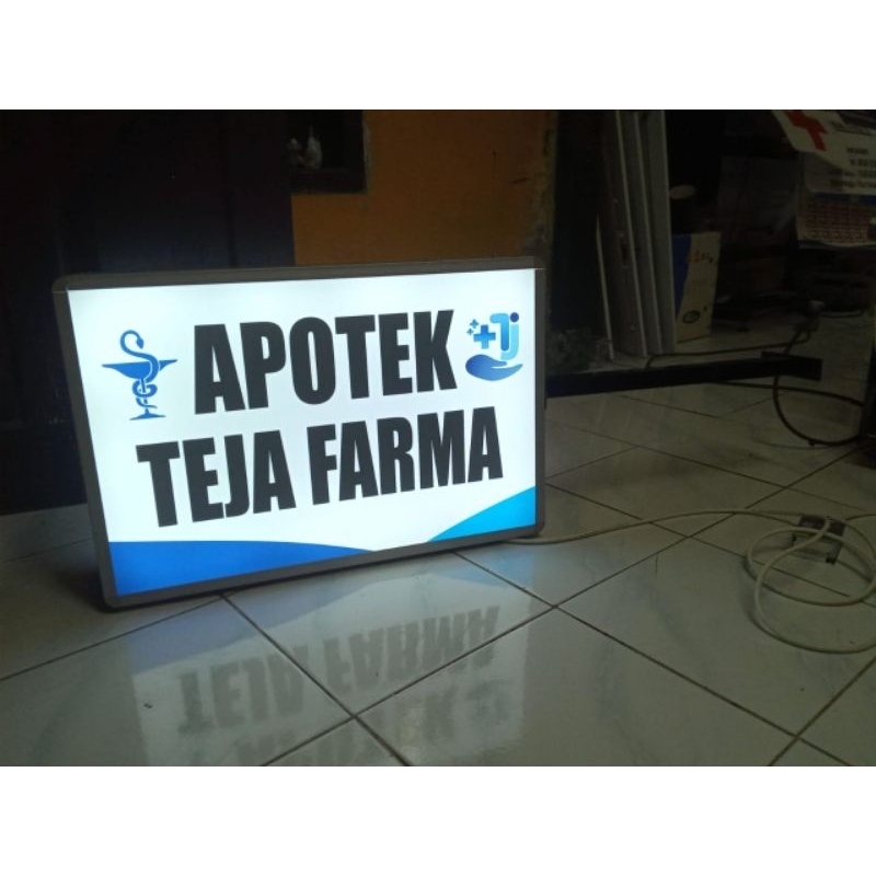 NEON BOX KOTAK UK 70x50CM 2 SISI | BAHAN AKRILIK | SATU HARI JADI