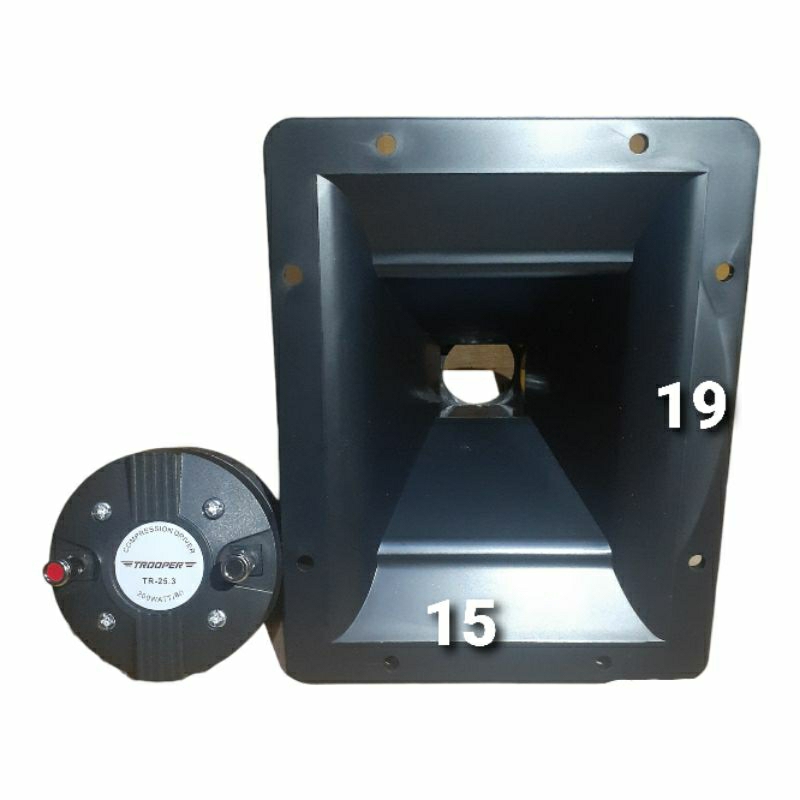 Tweter Trooper TR-25.3 Plus Corong 15x19 Plastik