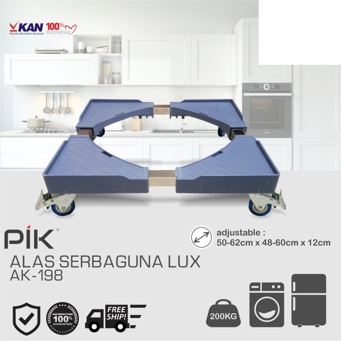 PIK Roda Kaki Kulkas Alas Mesin Cuci Kuat Serbaguna Stainless Steel / dudukan tatakan kulkas mesin c