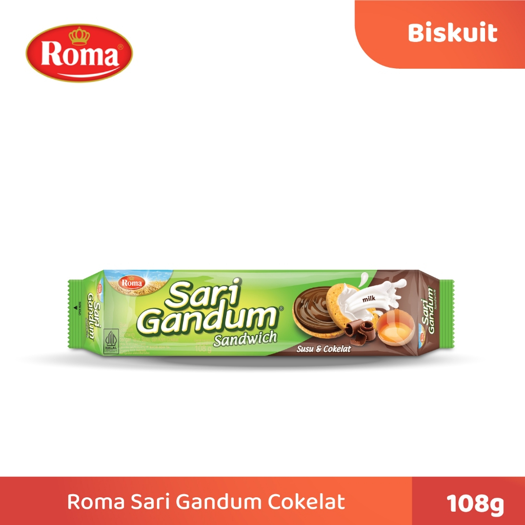 

Roma Sari Gandum Cokelat 108 gr Biskuit Cokelat 1 pcs