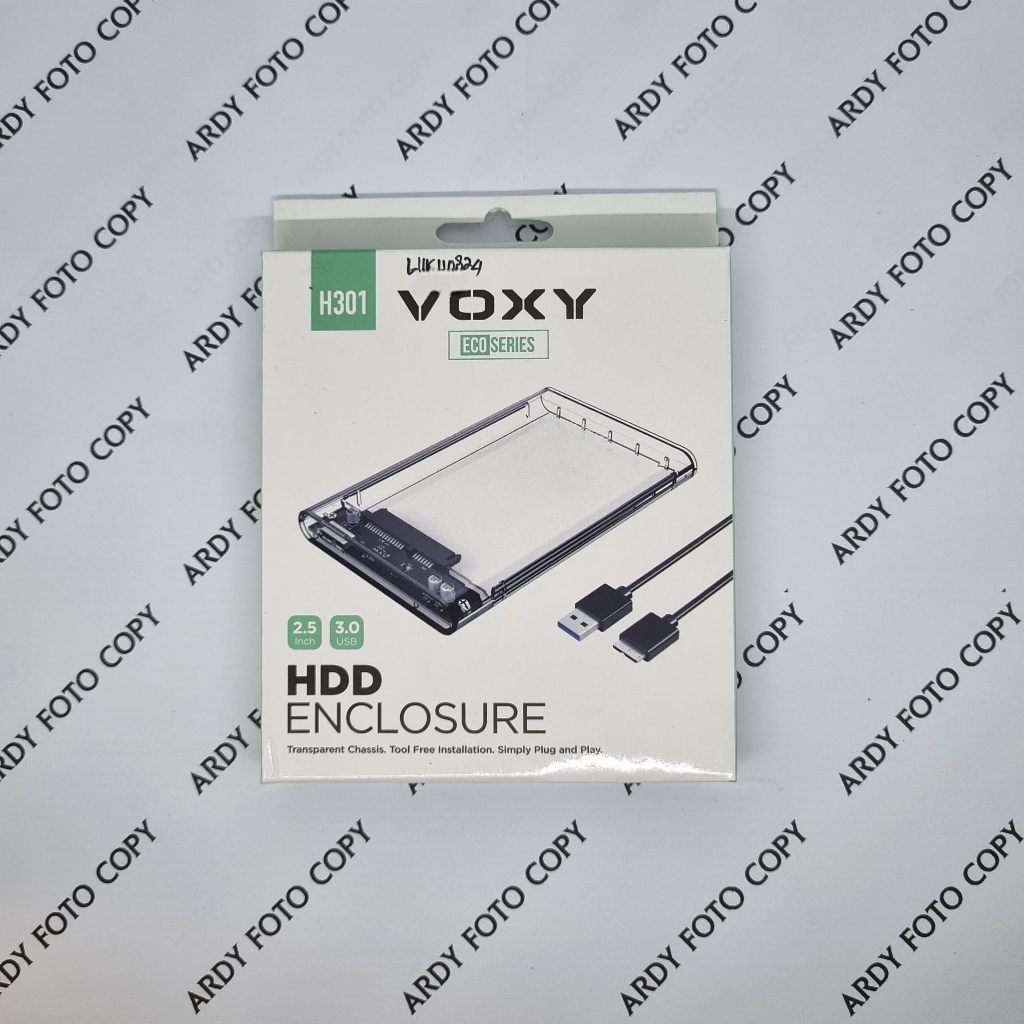 VOXY H301 HDD ENCLOSURE TRANSPARAN 2,5" | CASING HARDDISK | CASING TRANSPARAN | HARDDISK TRANSPARAN