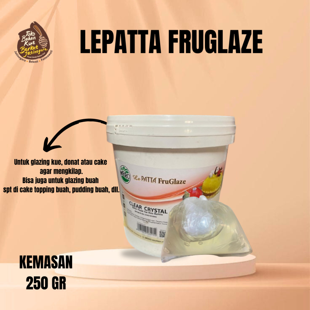 

LEPATTA FRUGLAZE CLEAR CRYSTAL REPACK 250 GR / MIRROR GLAZE BENING