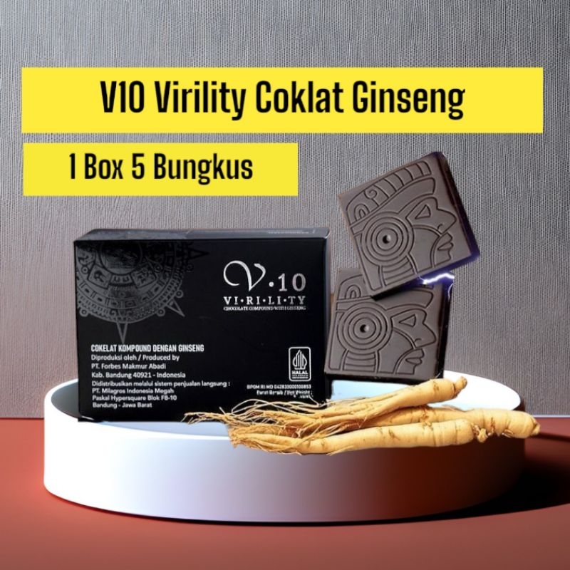 

Coklat Ginseng V.10 Paket 1 Box isi 5 Bungkus