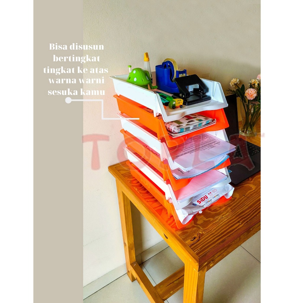 

HJK Elevated Tray Topla / Rak Susun Topla Plastik 3 tingkat