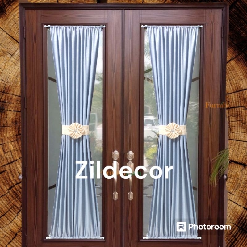 Gorden jendela pintu kaca kecil ikat pita/gorden kupu kupu minimalis Aesthetic