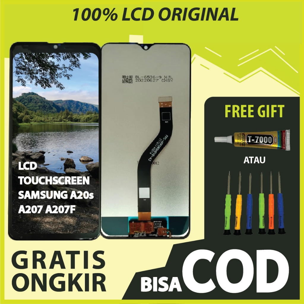 【ORIGINAL 100%】LCD TOUCHSCREEN SAMSUNG A20s/ A207/ A207F FULLSET TOUCHSCREEN / ORIGINAL100%