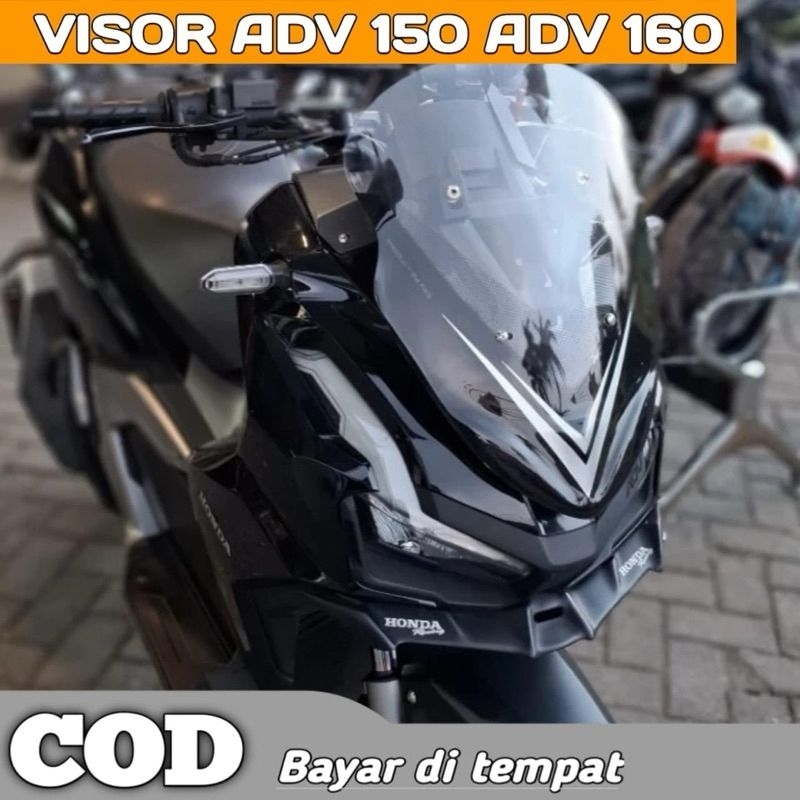 VISOR WINDSHIELD WINDSCREEN ADV 150 ADV 160 kaca depan model black series sporty