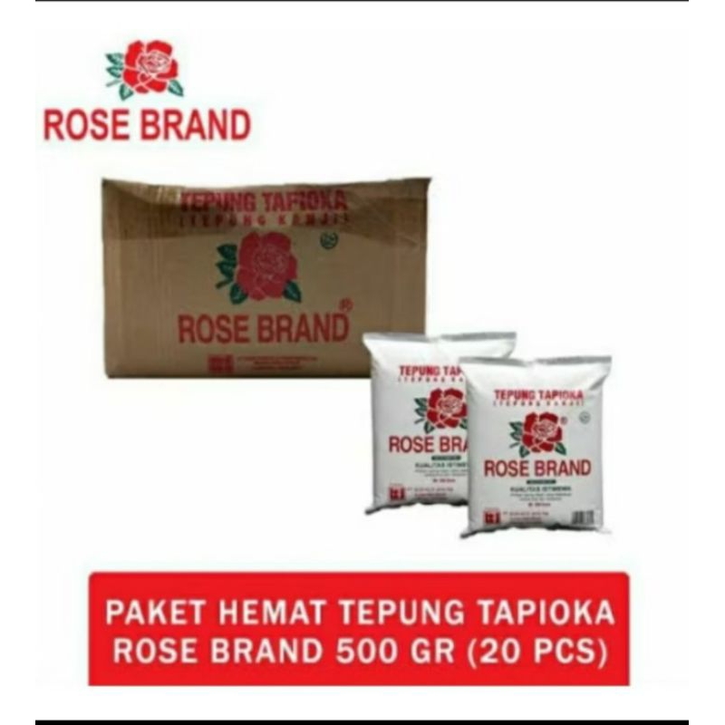 

Tepung Tapioka Rose Brand 500 gr, per dus isi 20 pcs