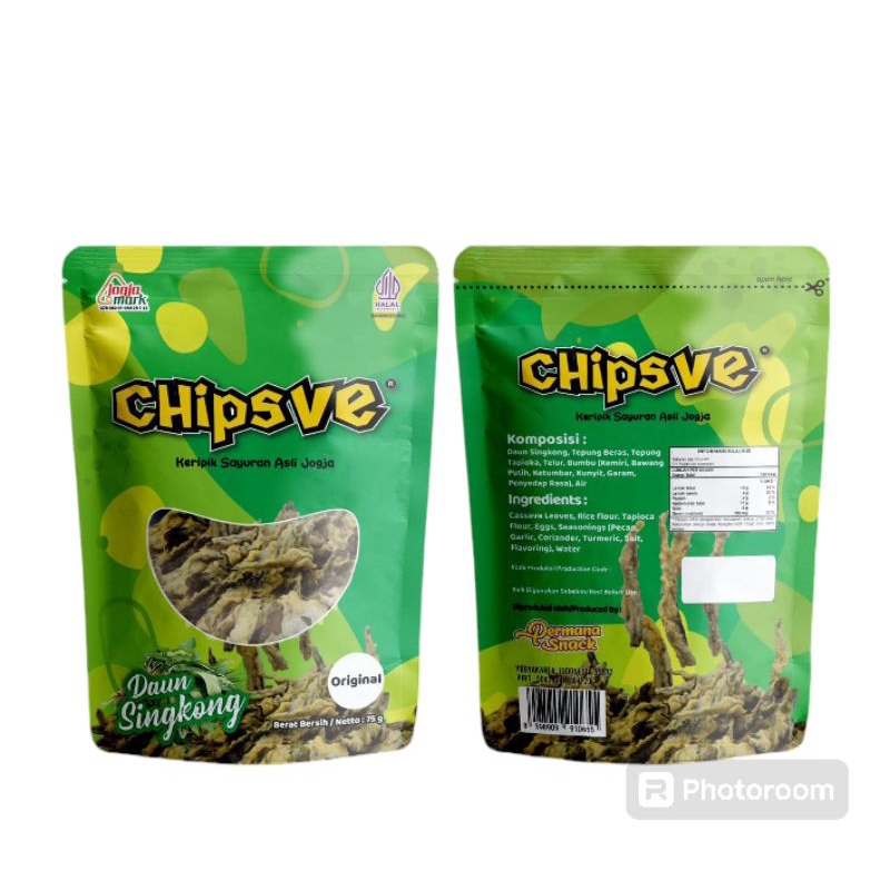 

Keripik Daun Singkong Original Asli Jogja Merek CHipsVe 75g