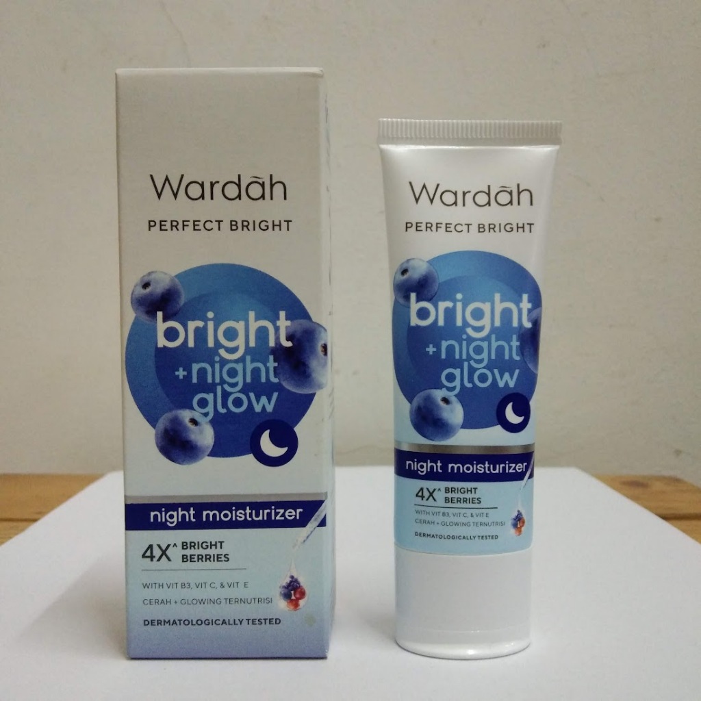 WARDAH Perfect Bright Night Moisturizer Bright + Night Glow 20 ml/Pelembab Wajah/Cream Malam Wardah/