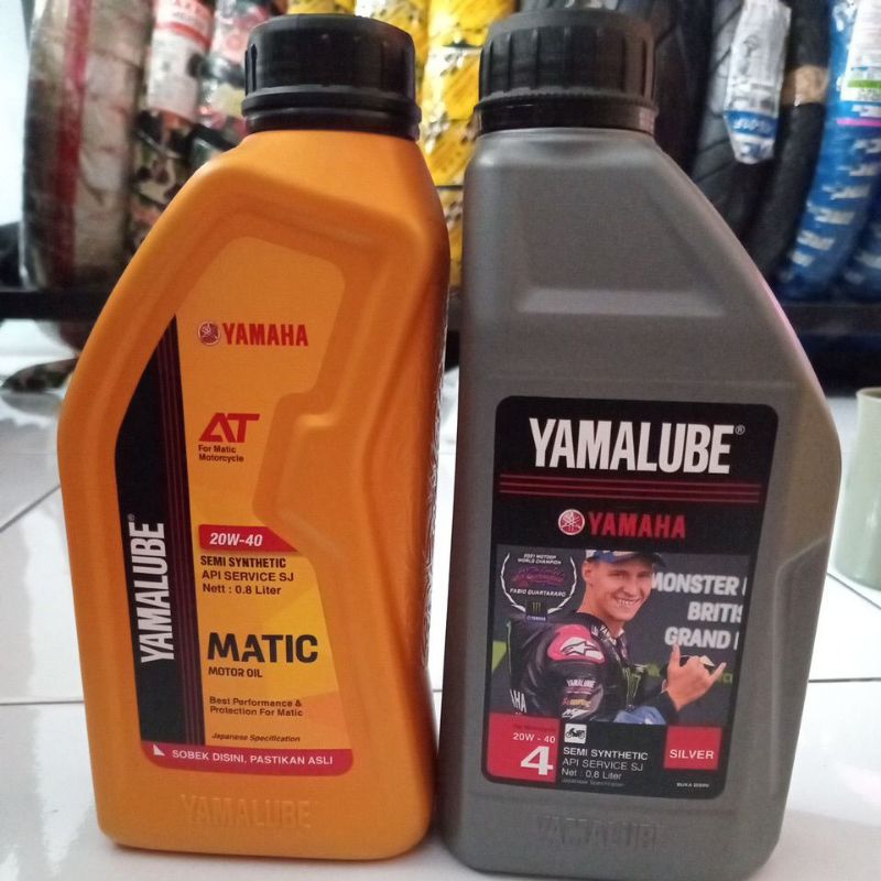 Oli mesin motor matic bebek Oli yamalube silver 800ml original oli yamalube matic 800ml original