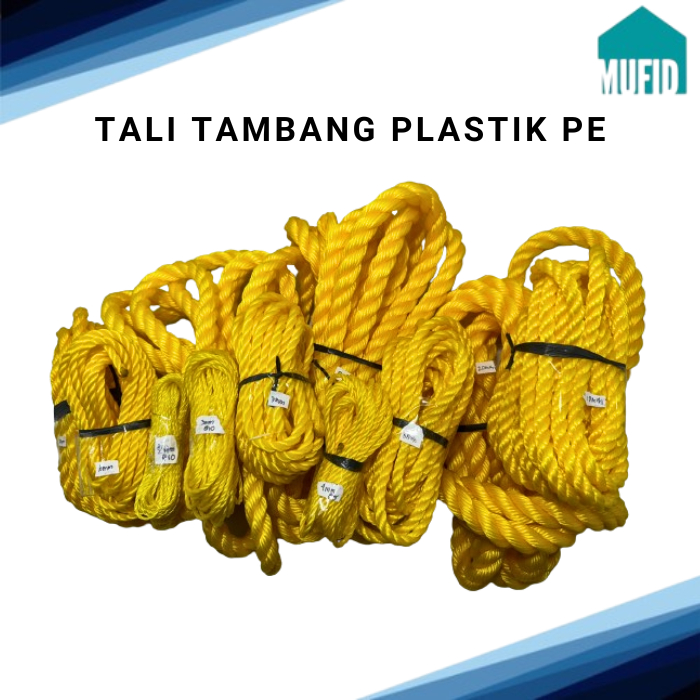Tali Tambang Tali Tampar PE Plastik 2mm 3mm 4mm 6mm
