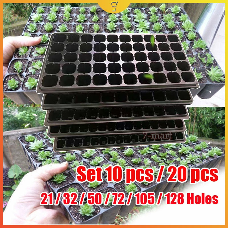 Set 10 PCS / 20 PCS Pot Tray Semai 80g Bibit Benih Pot Bibit Seedling Pot - 21/32/50/72/105/128/200/