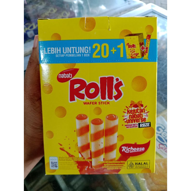 

Nabati Rolls keju 126g 20+1bungkus