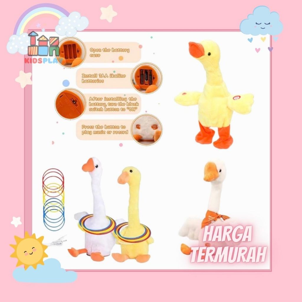 Boneka Bebek Joget Boneka Bebek Viral Mainan Bebek Joget Dancing Boneka Bebek Kuning