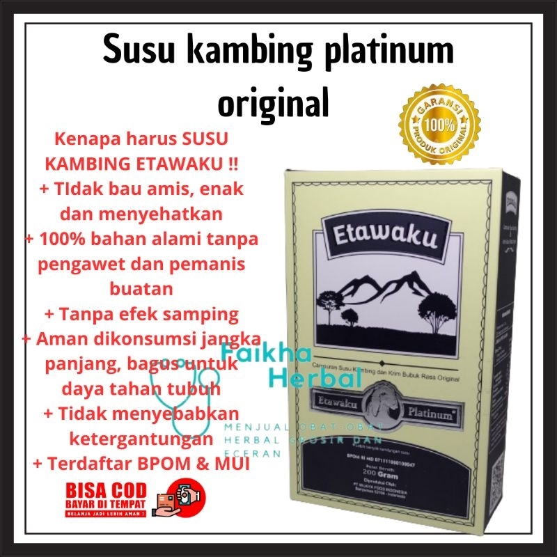 

Etawaku Susu Kambing Bubuk Murni Plus Rasa Vanilla