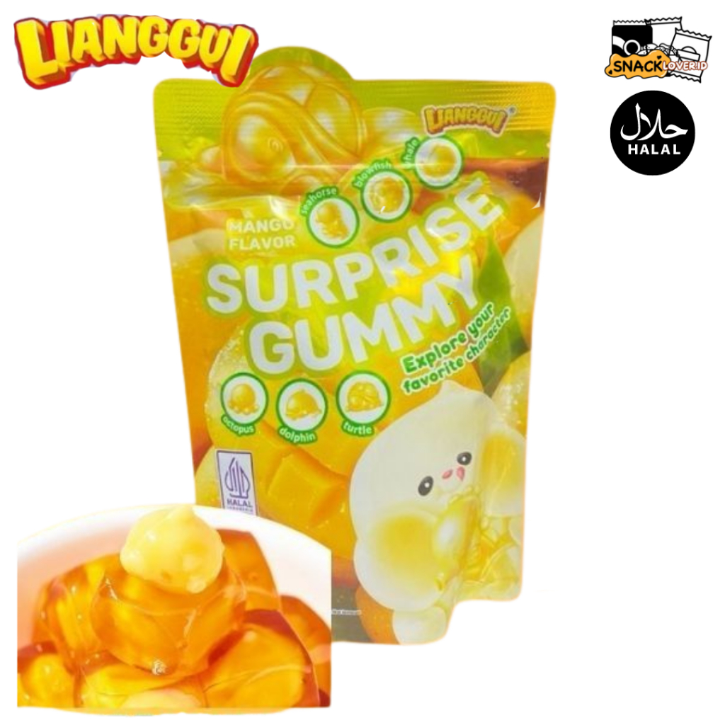 

Snack Import Permen Kupas Karakter Hewan Surprise Gummy Halal Bpom Snack Candy Mangga