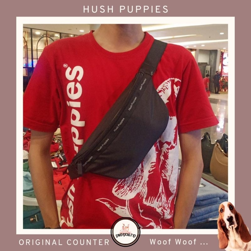 [READY] BUMBAG WAIST BAG - Jast[p] HUSH PUPPIES ORIGINAL COUNTER TAS PRIA DADA PUNGGUNG PINGGANG NEW