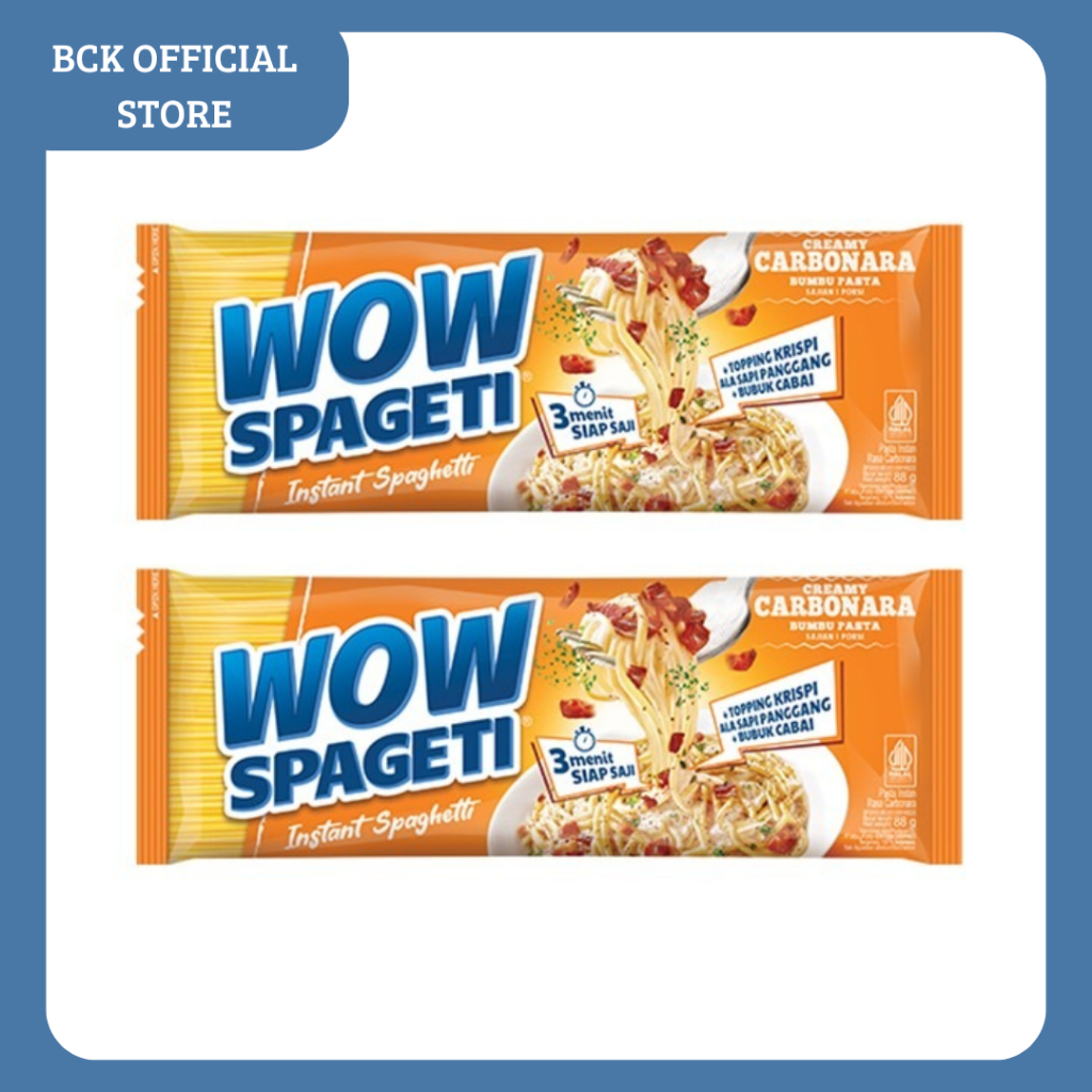 

Pasta WOW Spageti Creamy Carbonara 88gr (PCS)