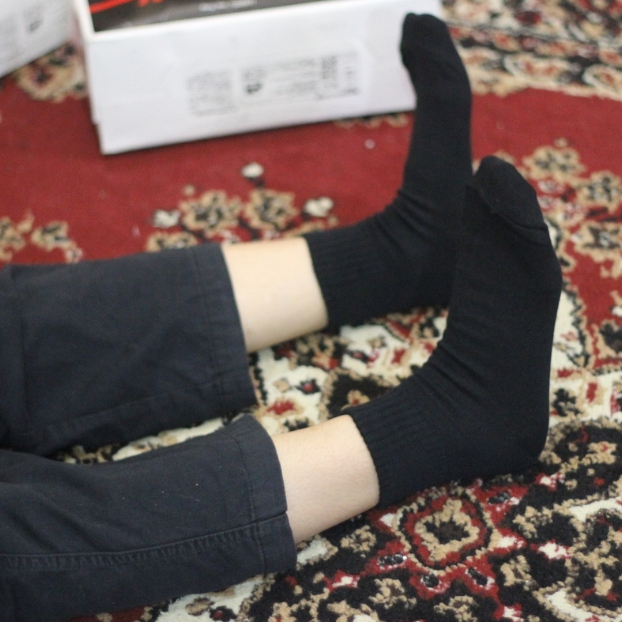 Kaos Kaki Hitam Polos Retro Vintage Katun Spandek Sewon Socks Grosir Sepatu Sekolah Black Socks Kaos