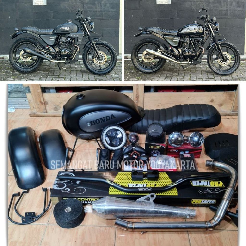 PAKET VERZA GANTI TANGKI CB150VERZA MEGAPROMONO FI PAKET THE BEST FULLSET  CUSTOM SCRAMBLER JAPSTYLE