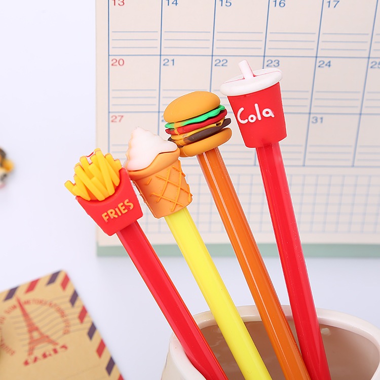 

Pena Gel Junk Food Burger Soda Cola Es French Fries Pen Pulpen Fast Food Bolpen Karakter Selusin