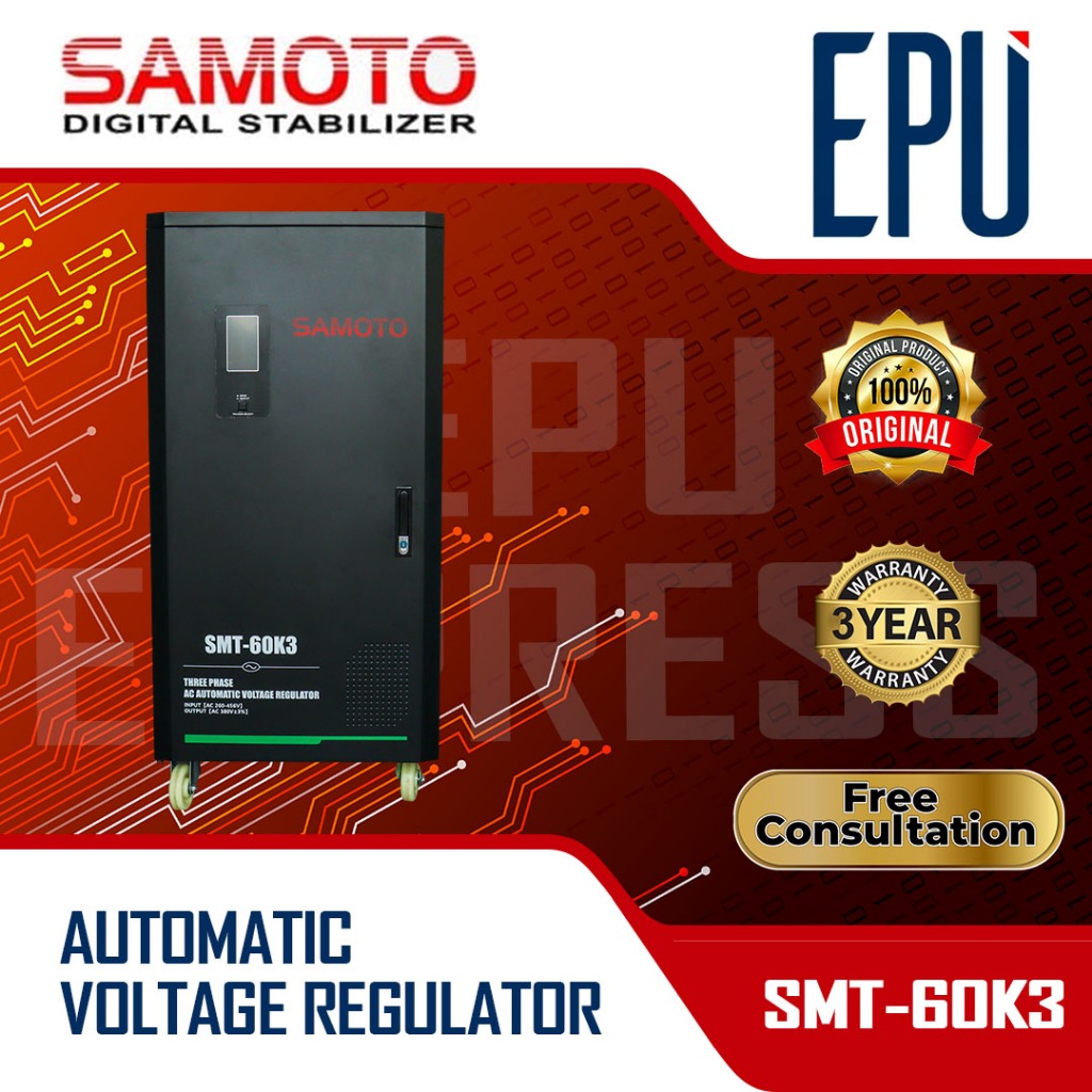Stabilizer Samoto stabiliser 60KVA 3 Phase Fase Stavol Listrik SMT AVR