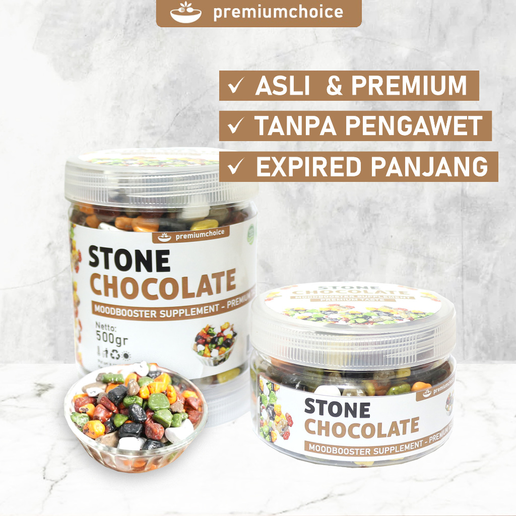 

STONE CHOCOLATE Cokelat Kerikil Premium Terbaik 100% Fresh Untuk Moodbooster Camilan Produktif