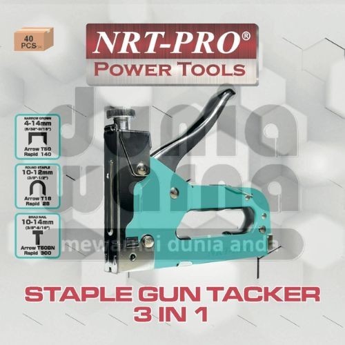 

NRT PRO Staples Tembak Jok Motor Banner Reklame 3 in 1 Staple Gun Tacker 3 in 1