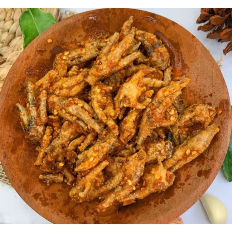 

TERLARIS!!! Ceker Ayam Krispy 250g Pedas Daun Jeruk Original