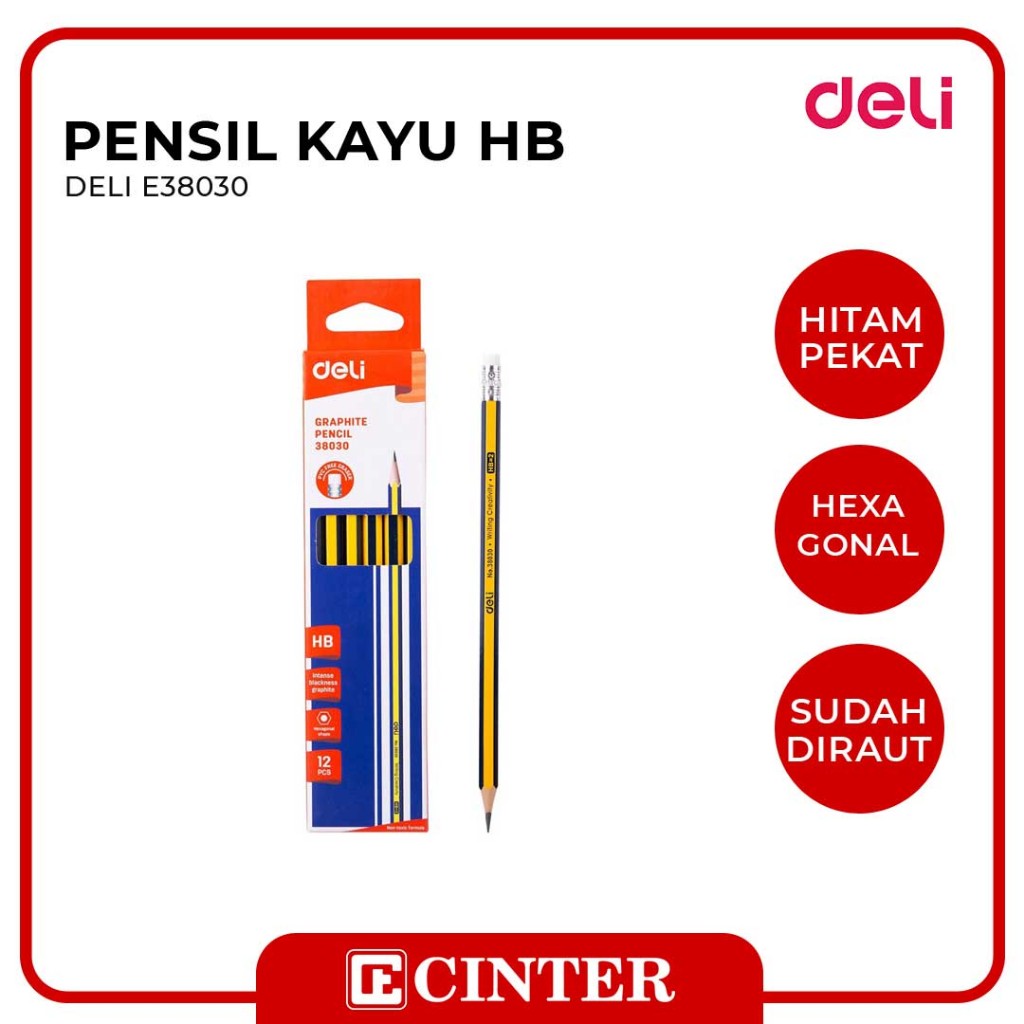 

DELI - PENSIL SEKOLAH / PENSIL ANAK / PENSIL KAYU HB E38030