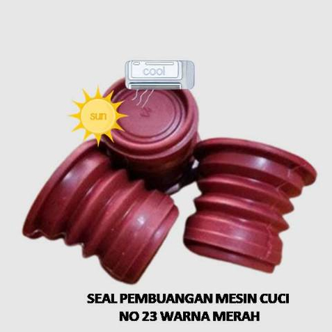 SEAL PEMBUANGAN MESIN CUCI NO 23 WARNA MERAH