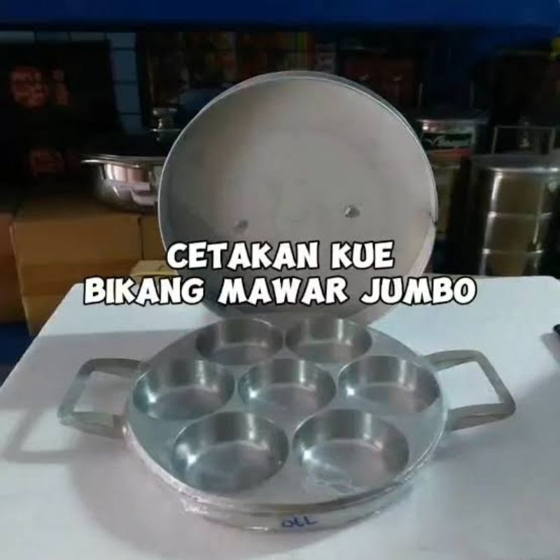 Loyang Cetakan Kue Bikang Mawar Jumbo Tanpa Kaki