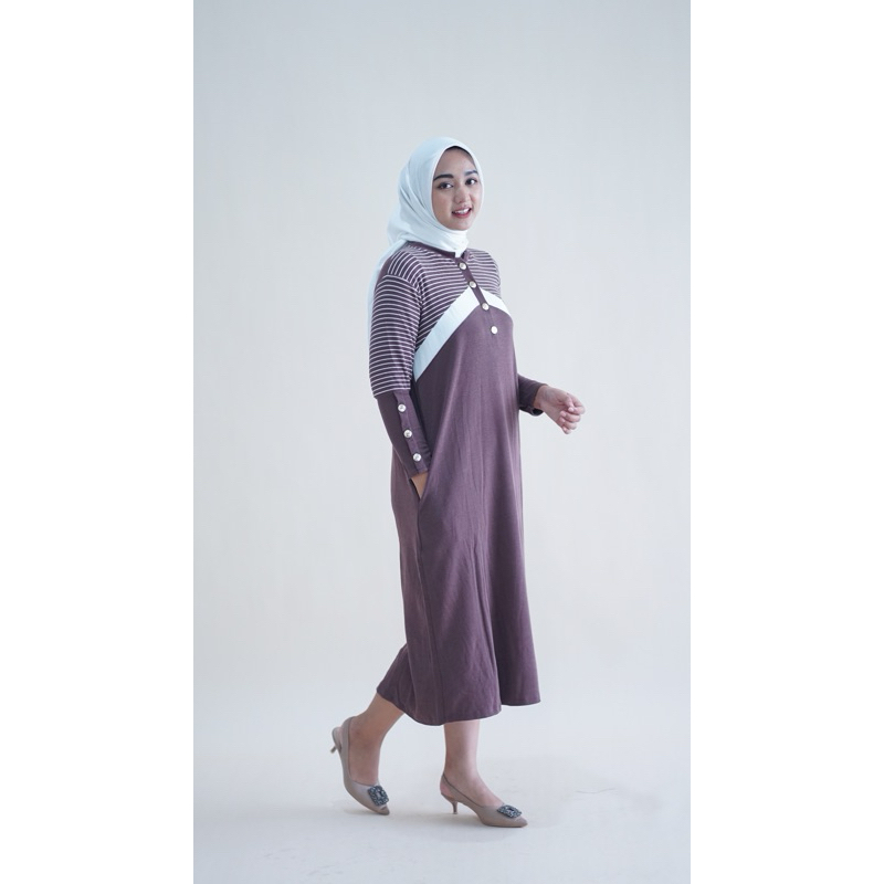 LUNA MIDI DRESS ABAYA KAOS KNIT PREMIUM