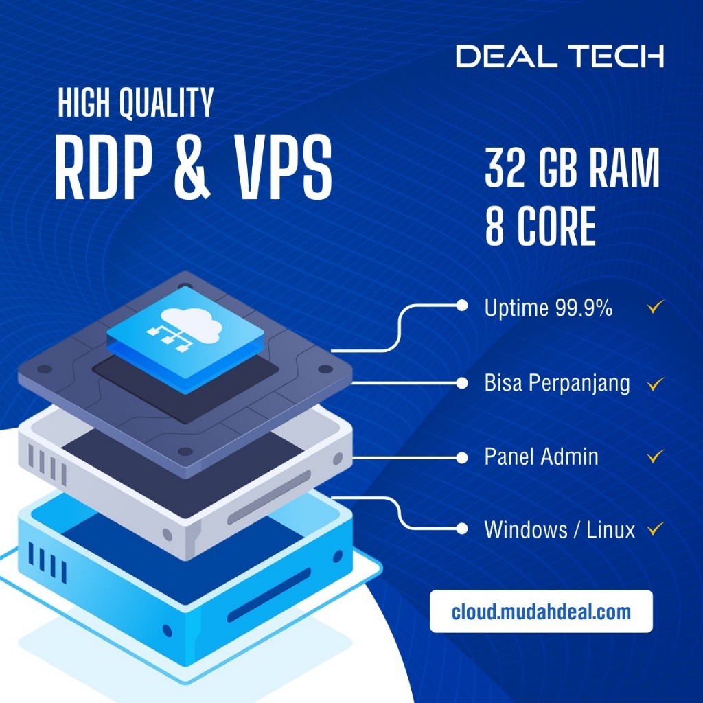 RDP-VPS RAM 32 8 CORE BULANAN- BISA PERPANJANG