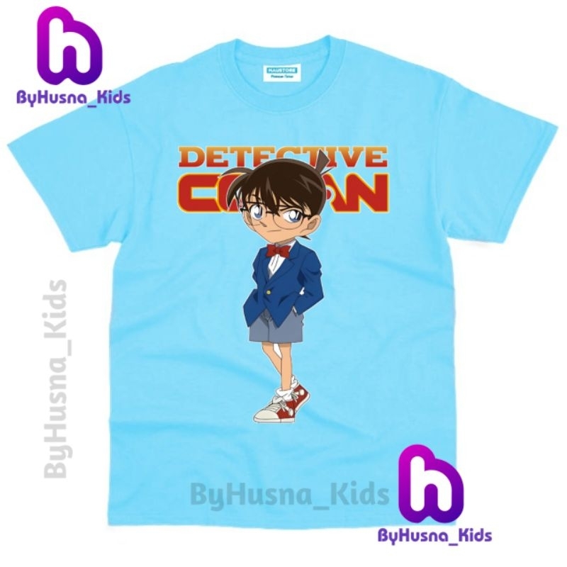 BAJU ANAK KAOS ANAK DETEKTIF CONAN DETECTIVE CONAN ATASAN ANAK UNISEX BAHAN PREMIUM