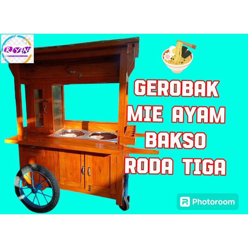 GEROBAK MIE AYAM BAKSO RODA TIGA