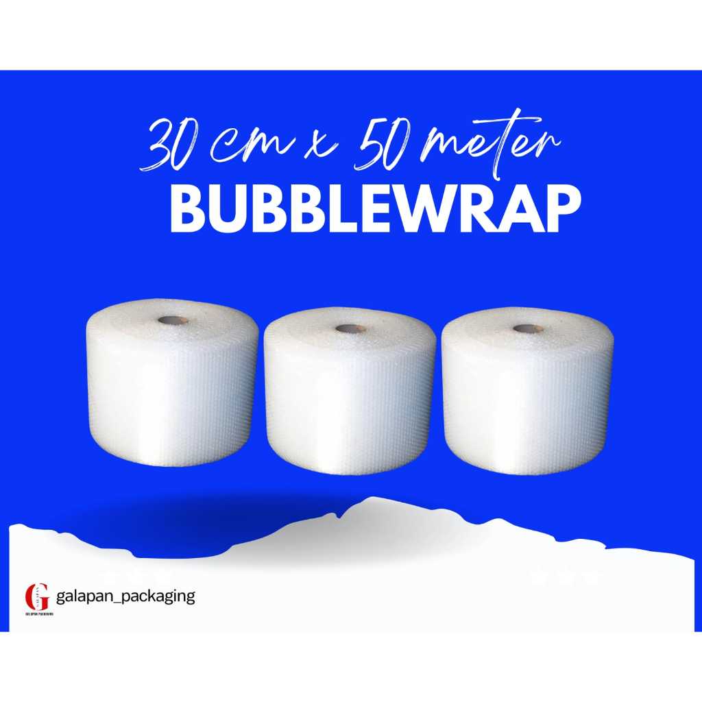 

Bubblewrap roll 30cm x 50m Ekonomis pembungkus barang onlineshop pengiriman instant wilayah solo dan sekitarnya