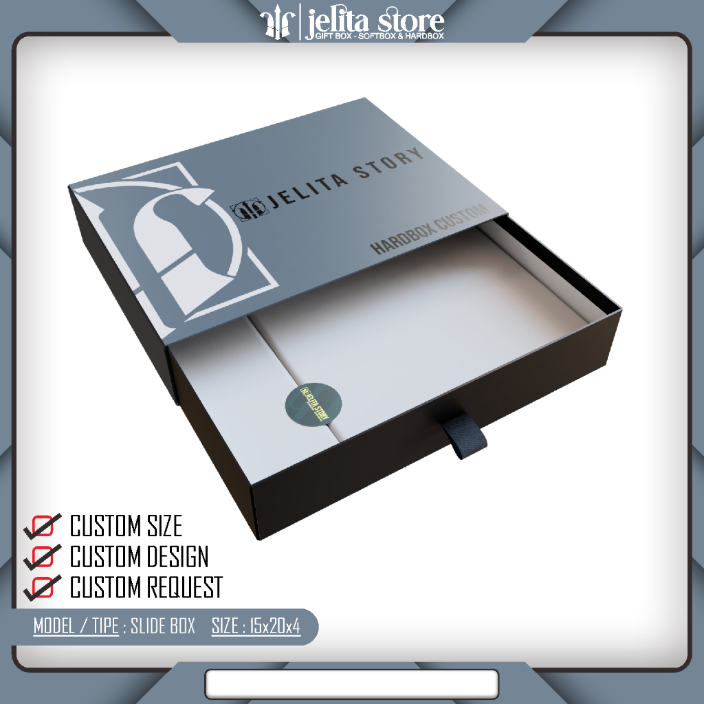 

PREMIUM BOX - HARDBOX SLIDE– GIFTBOX – BOX HAMPERS – CUSTOM BOX - HARDBOX 15X20X5