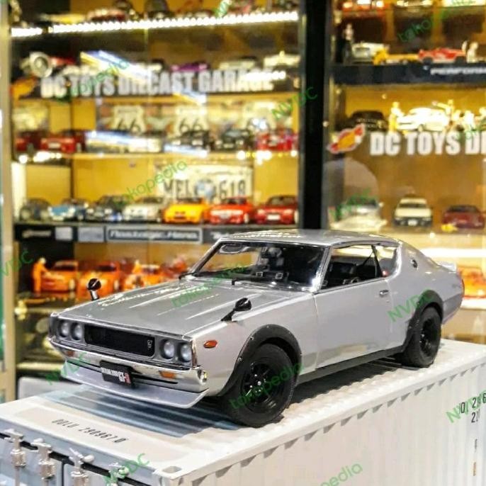 1/18 nissan skyline gtr kpgc110 kenmery watanabe silver kyosho