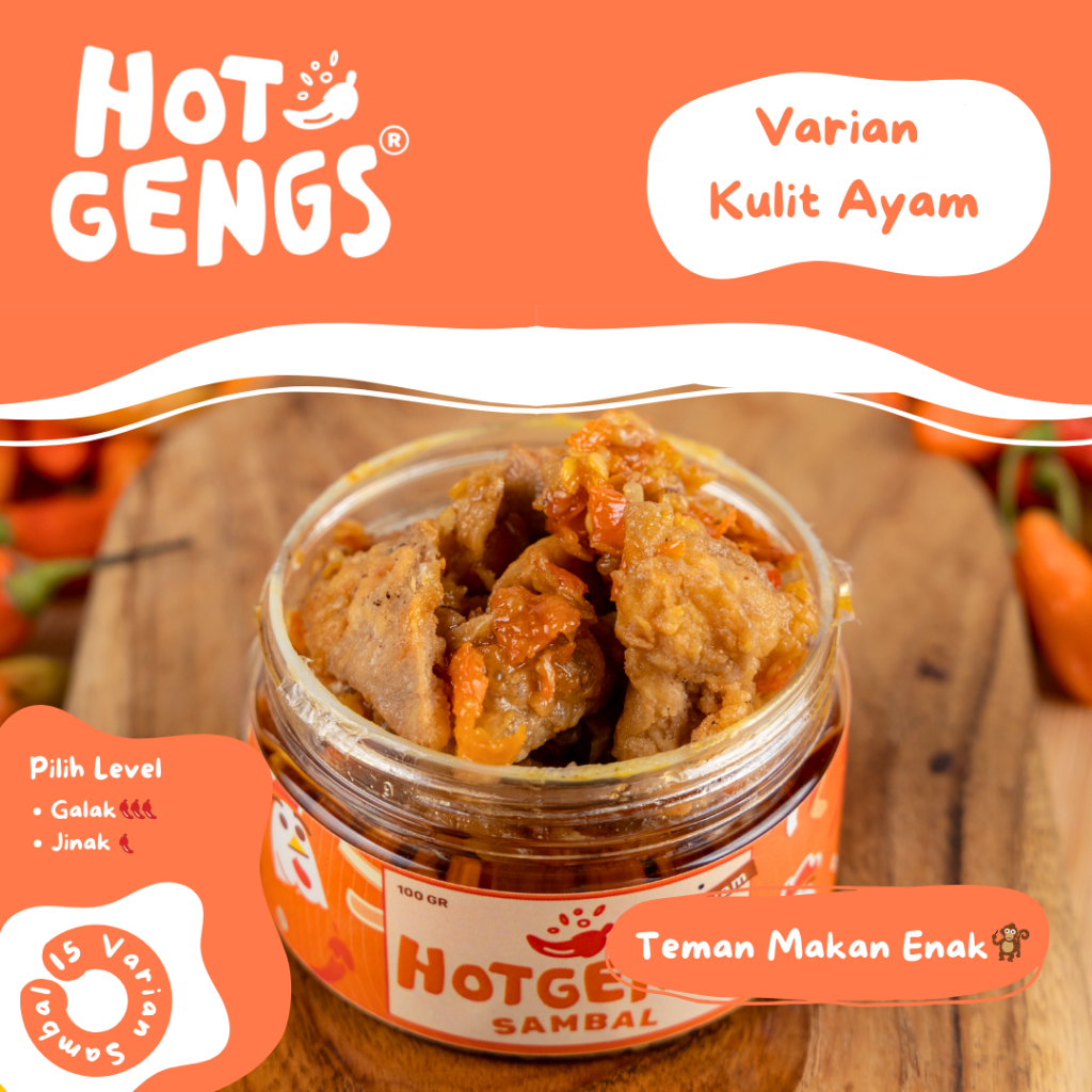 

Sambal Hotgengs - Sambal Bawang KULIT AYAM 125 Gram. Sambel Pedas Siap Saji