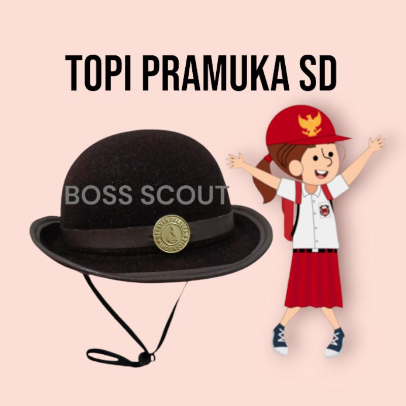 topi pramuka SD putri siaga perempuan